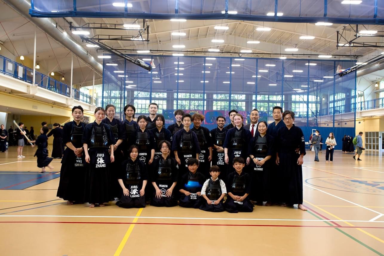 A photo with the most respectable Kim sensei, JHU kendo club, and Washington kendo dojo.