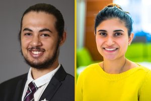 Headshots of Harsimar Bagga and Drishti Mannan.