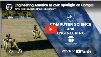 A screenshot of the Engineering America at 250 youtube video opening scene with red play button in the middle