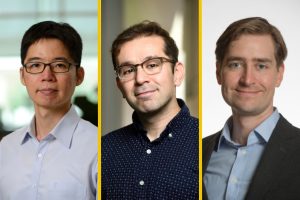 Headshots of Chien-Ming Huang, Daniel Khashabi, and Benjamin Van Durme.