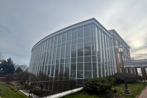 Exterior of Malone Hall.