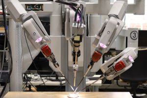 The da Vinci surgical system.