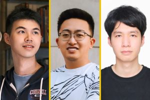 Headshot of Chuanyang Jin, Jingyu “Jack” Zhang, and Yiqing Shen.