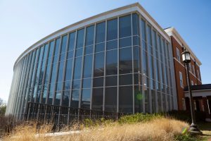 Exterior of Malone Hall.