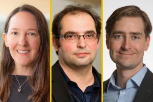 Headshots of Alexis Battle, Vladimir Braverman, and Benjamin Van Durme.