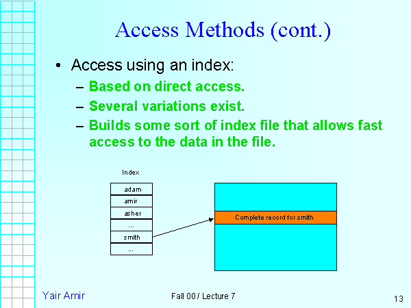 Access Methods (cont.)